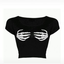 iskelet el baskılı Crop